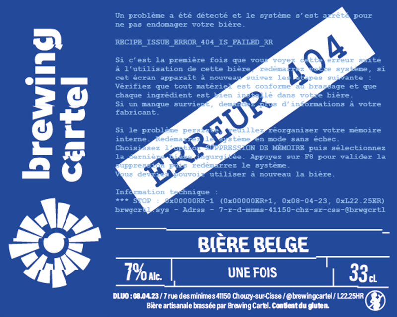 Erreur 404 - Brewing Cartel brasserie