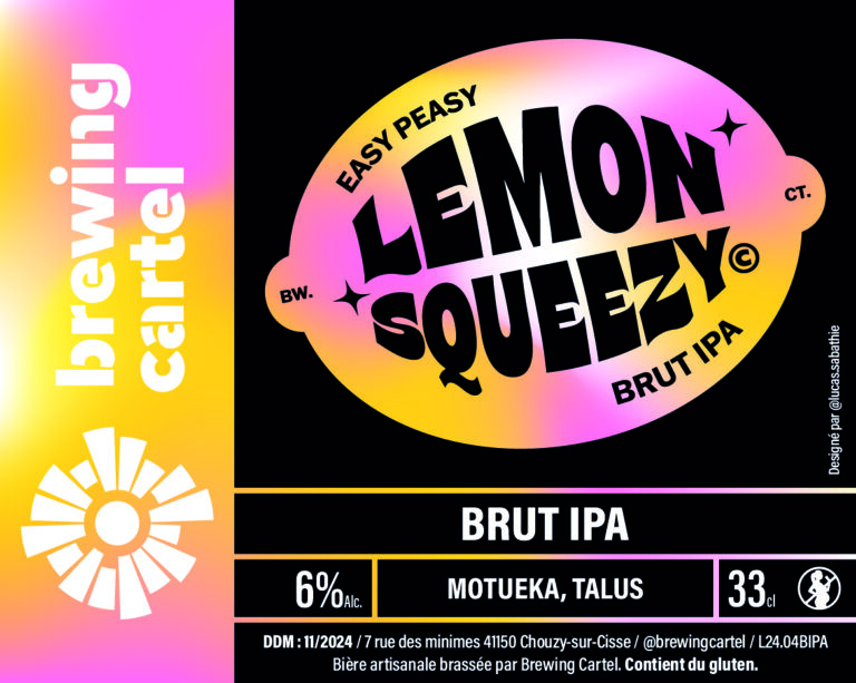 Lemon Squeezy, Brut IPA, bière artisanal,